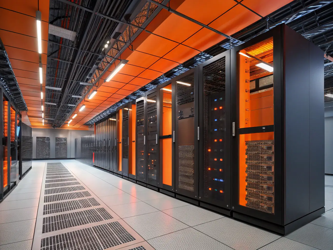 A visual representation of ThermaPod™ being used in a data center, highlighting its modular design and ease of integration. The image should convey the scalability and adaptability of the system.